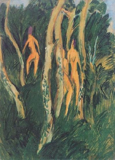 Ernst Ludwig Kirchner Drei Akte unter Baumen china oil painting image